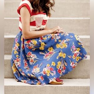 Edme and estylle silk floral midi Anthropologie vintage stunner sz 10 EUC